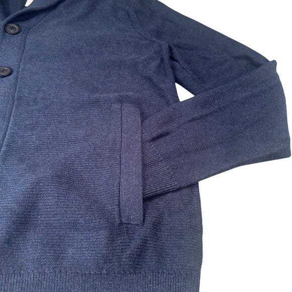 Banana Republic Cardigan Mens Shawl Collar Sweater Button Up Cotton Jacket - Picture 3 of 16